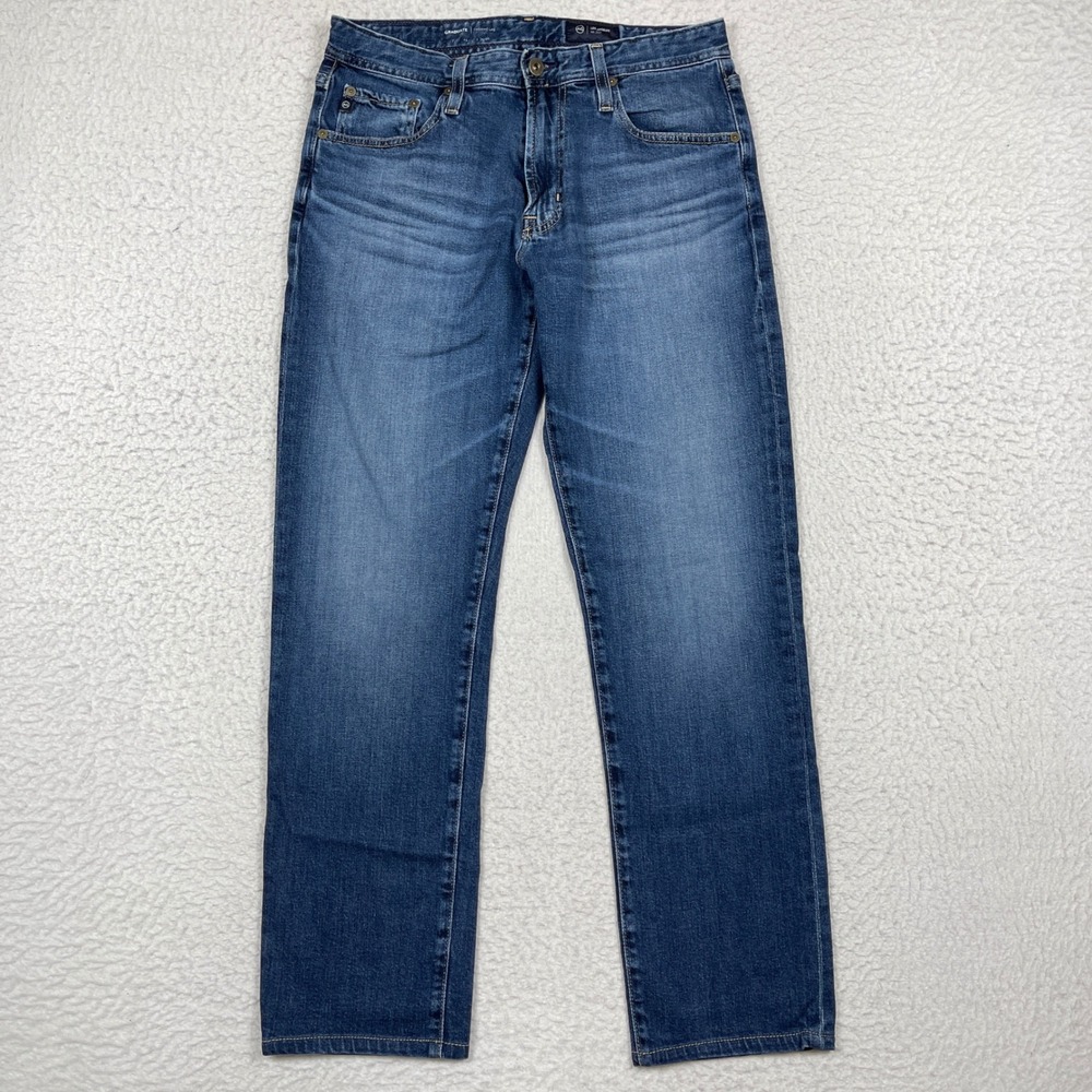 AG Jeans Mens 31x30 Blue Graduate Tailored Leg Slim Straight Casual Designer